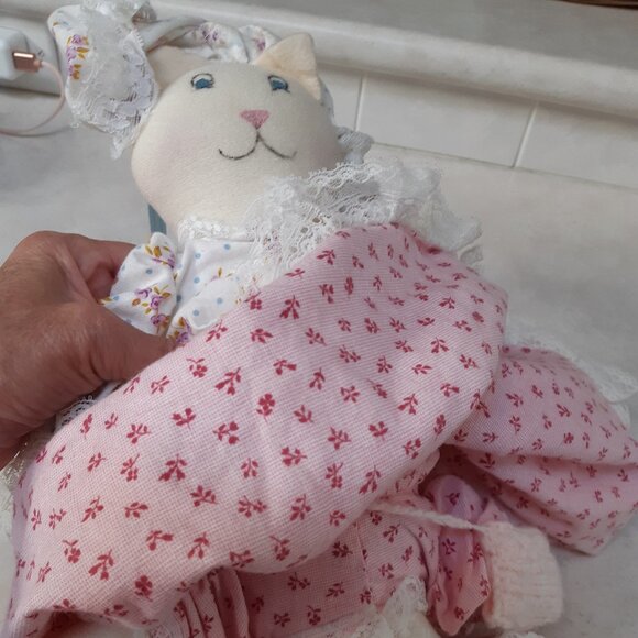 Vintage cloth "topsy turvy" cat dolls (2 in 1) - Picture 2 of 9